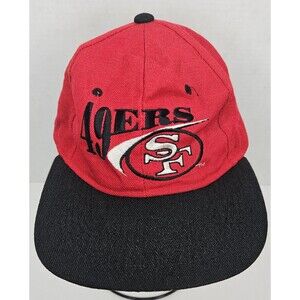 Vintage 90's San Francisco 49ers Hat Cap Snapback NFL Red Black Jerry Rice